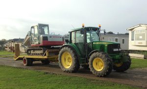 John Deere 6320S Tractor with Low loader & 10 TON Dump trailer